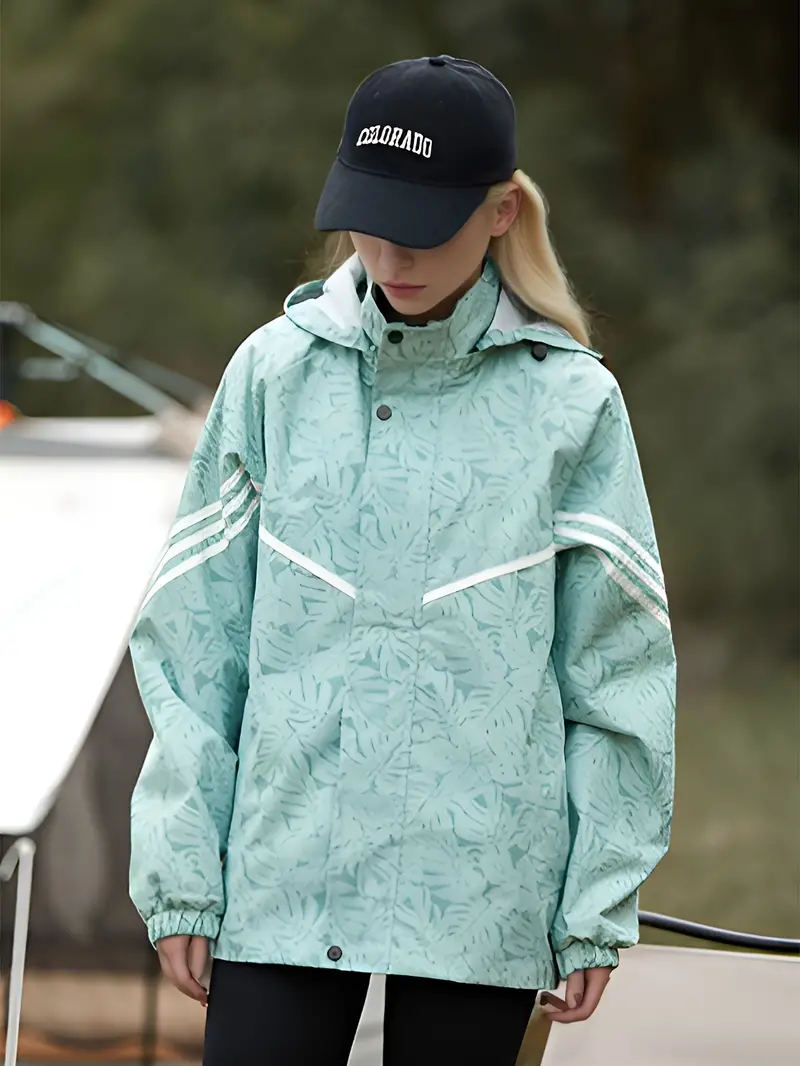 Outdoor Punch Jacket, Casual Fashion Outdoor Jacket Sportswear With Detachable Hat, Women Running Coat