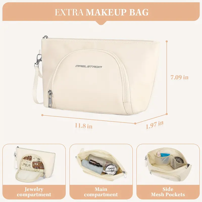 8pc Gym Bag for Women, 40L Travel Duffel Bag with Shoes Compartment and Wet Pocket, Waterproof Carry On Weekender Bag, Sport Gym Tote Bags Swimming Yoga, Hospital Holdalls