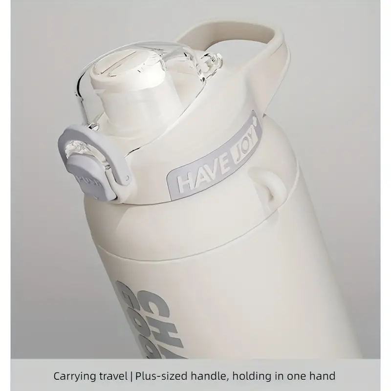 6cp Dual-drink Cup, Insulated Water Bottle, Stainless Steel Non-Slip Pop-Up Water Cup, Outdoor Gym Sports Fitness Supplies