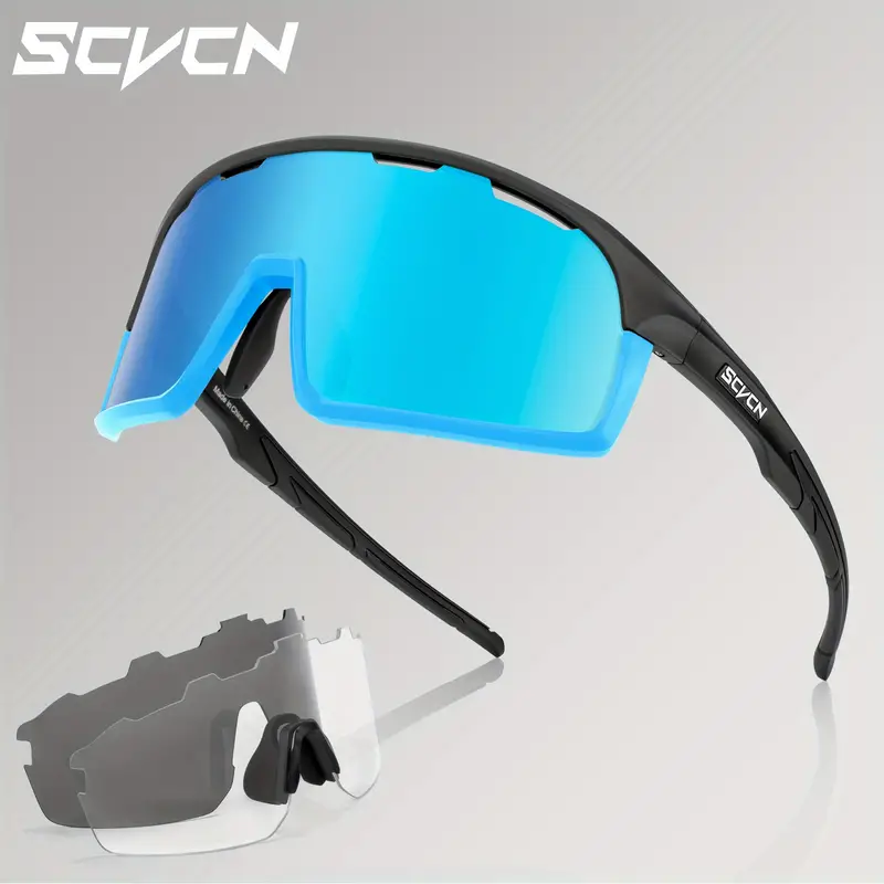 ProShield Sports Wraparound Sunglasses - Ultimate Outdoor Eye Protection for Men and Women, Unobstructed Peripheral Vision, Windproof, Dustproof, Debrisproof - Perfect for Fishing, Bike Cycling, MTB, Mountain Bike, Bicycle Riding, Driving, Hiking, Golf, B