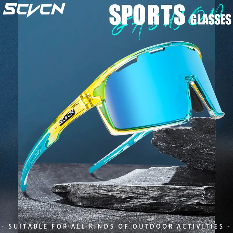 ProShield Sports Wraparound Sunglasses - Ultimate Outdoor Eye Protection for Men and Women, Unobstructed Peripheral Vision, Windproof, Dustproof, Debrisproof - Perfect for Fishing, Bike Cycling, MTB, Mountain Bike, Bicycle Riding, Driving, Hiking, Golf, B