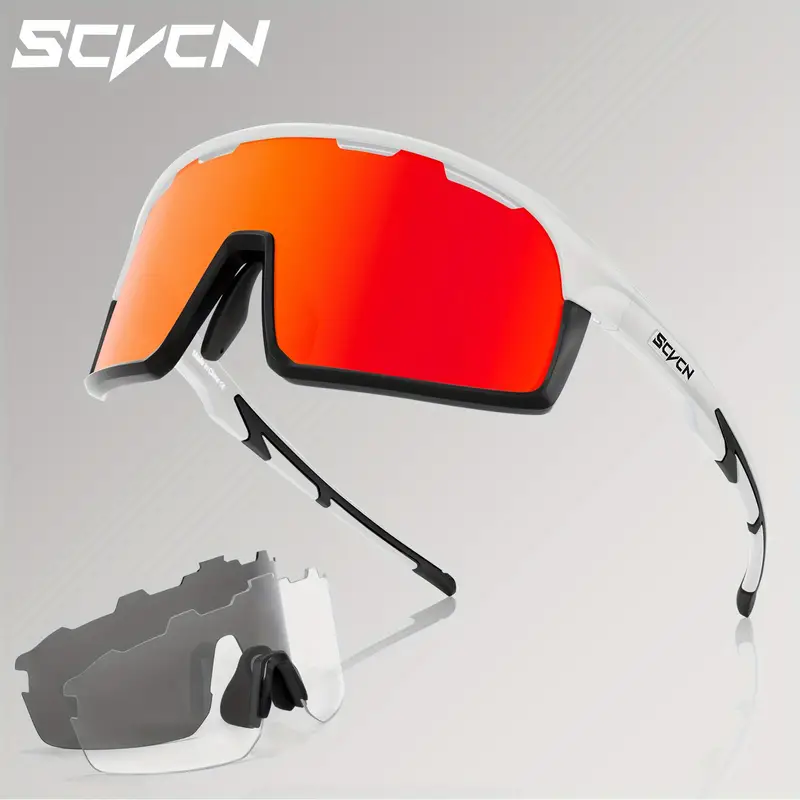 ProShield Sports Wraparound Sunglasses - Ultimate Outdoor Eye Protection for Men and Women, Unobstructed Peripheral Vision, Windproof, Dustproof, Debrisproof - Perfect for Fishing, Bike Cycling, MTB, Mountain Bike, Bicycle Riding, Driving, Hiking, Golf, B