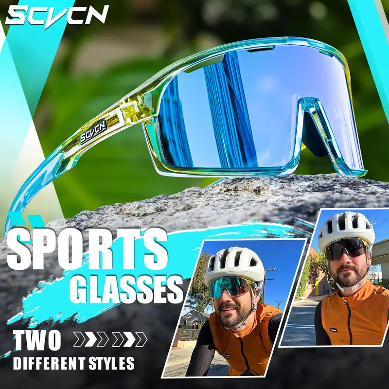 ProShield Sports Wraparound Sunglasses - Ultimate Outdoor Eye Protection for Men and Women, Unobstructed Peripheral Vision, Windproof, Dustproof, Debrisproof - Perfect for Fishing, Bike Cycling, MTB, Mountain Bike, Bicycle Riding, Driving, Hiking, Golf, B