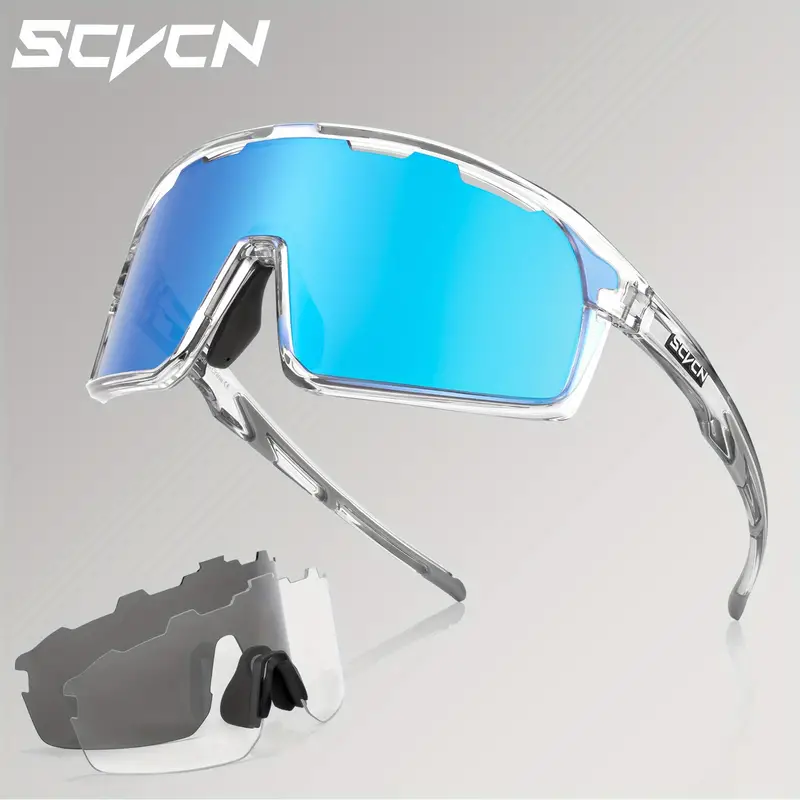 ProShield Sports Wraparound Sunglasses - Ultimate Outdoor Eye Protection for Men and Women, Unobstructed Peripheral Vision, Windproof, Dustproof, Debrisproof - Perfect for Fishing, Bike Cycling, MTB, Mountain Bike, Bicycle Riding, Driving, Hiking, Golf, B