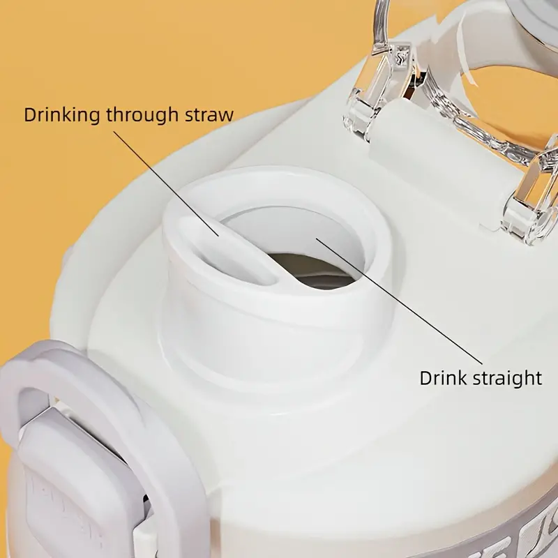 6cp Dual-drink Cup, Insulated Water Bottle, Stainless Steel Non-Slip Pop-Up Water Cup, Outdoor Gym Sports Fitness Supplies