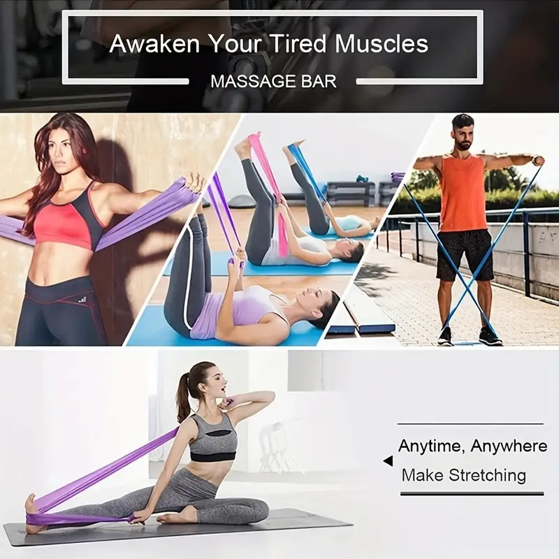 3pcs Resistance Band for Yoga, Pilates, and Stretching - Improve Flexibility and Build Strength at Home Gym