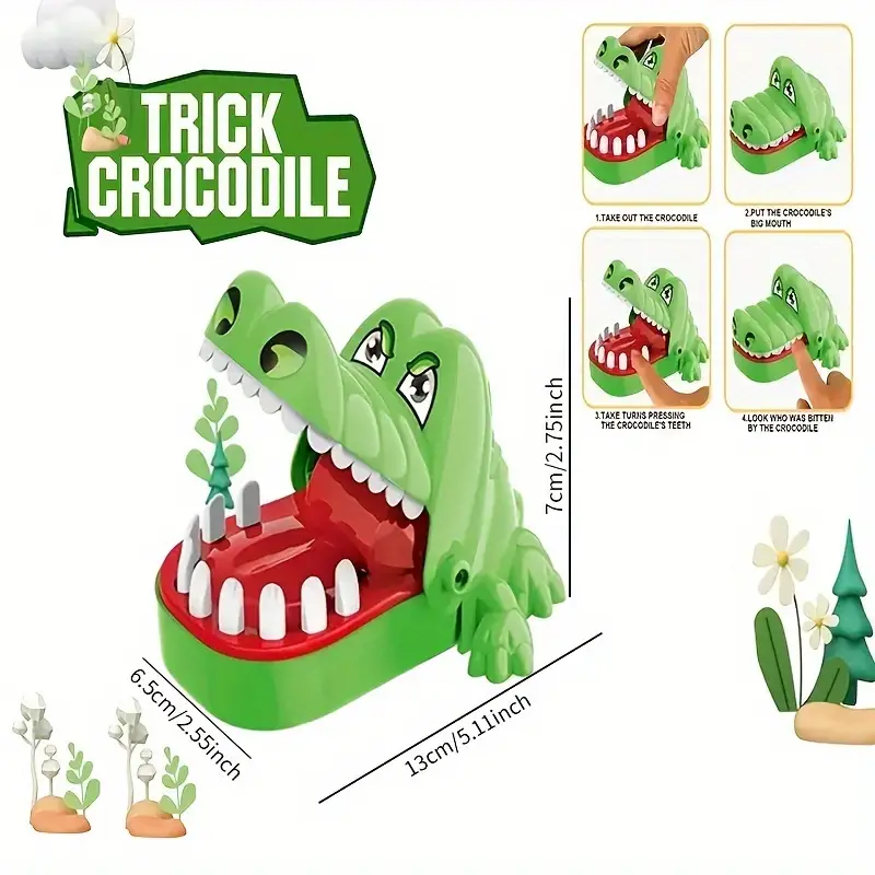 Baike Crocodile Teeth Toys, Game For Kids, Alligator Biting Finger Dentist Games Funny, For Party And Children Game Of Luck, Pranks Kids Toys Halloween/Christmas Gift