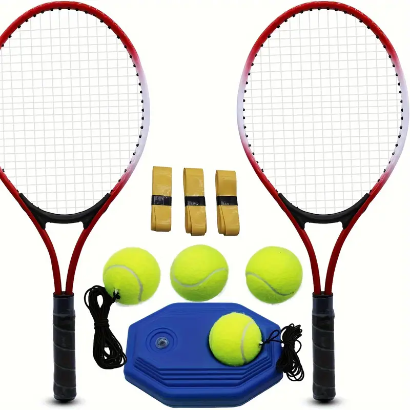 Tennis Rackets for Youth 2 Players Recreational Tennis Racquet Set for Beginners and Professional with 4 Tennis Balls, 3 Overgrips, 1 Tennis Bag