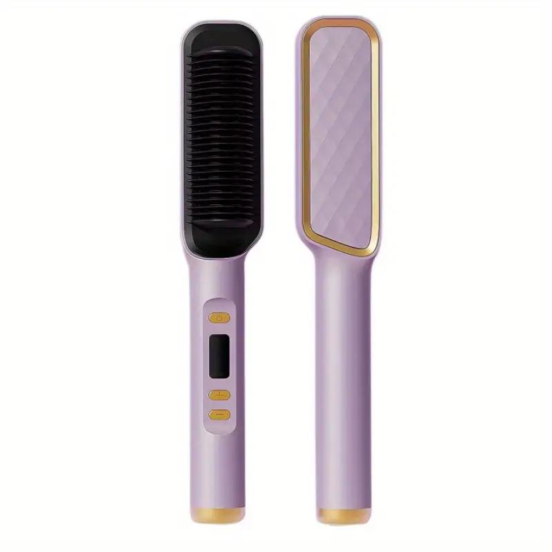 Preheated Hair Straightening Comb - Gentle On Hair, Effortless Straightening, Creates Curved Hairstyles For Women