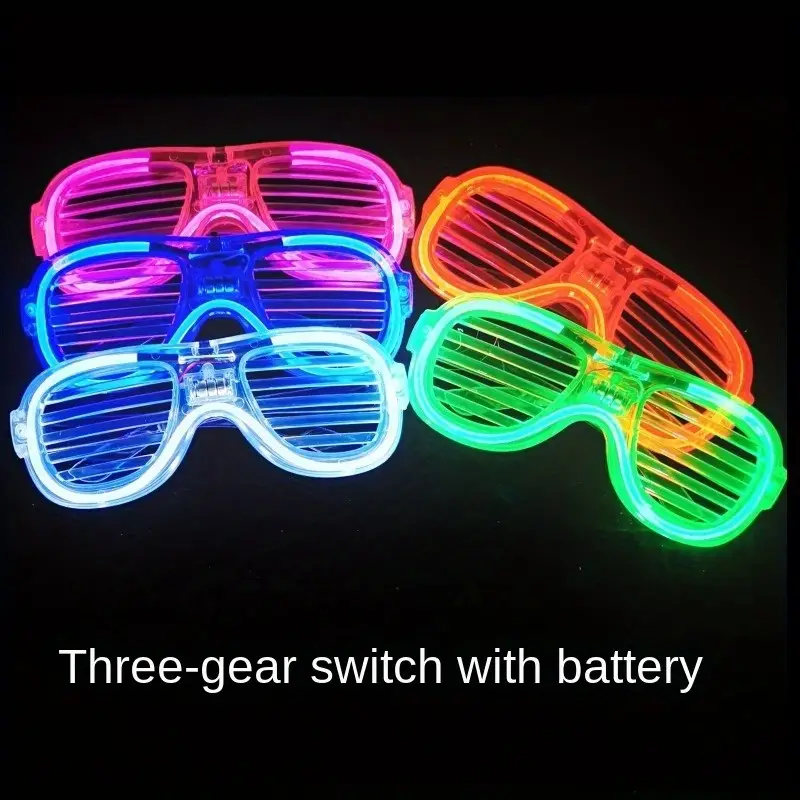 Baikb Luminous Glasses, Bar Party Concert Props, Fluorescent LED Flash Blinds Aid Toys