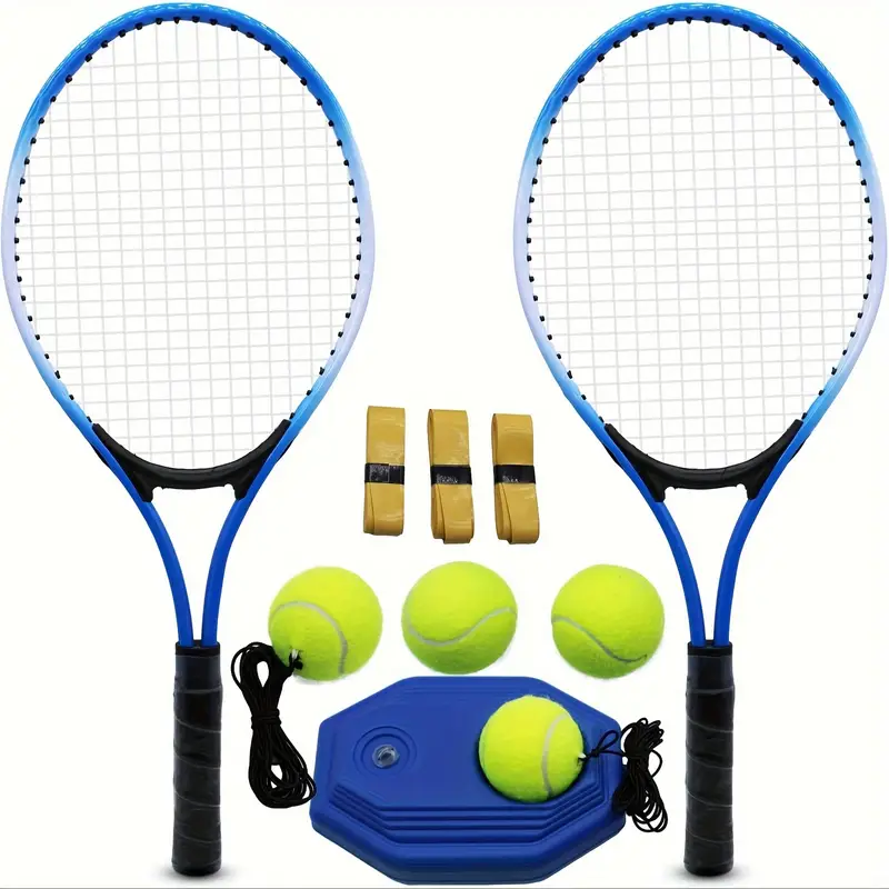 Tennis Rackets for Youth 2 Players Recreational Tennis Racquet Set for Beginners and Professional with 4 Tennis Balls, 3 Overgrips, 1 Tennis Bag