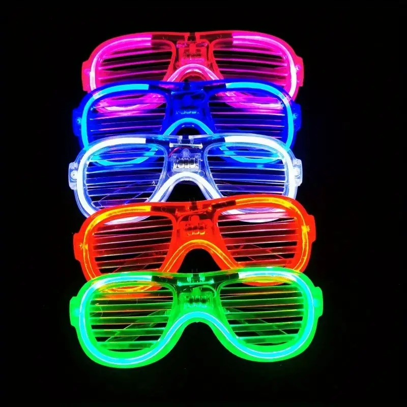 Baikb Luminous Glasses, Bar Party Concert Props, Fluorescent LED Flash Blinds Aid Toys