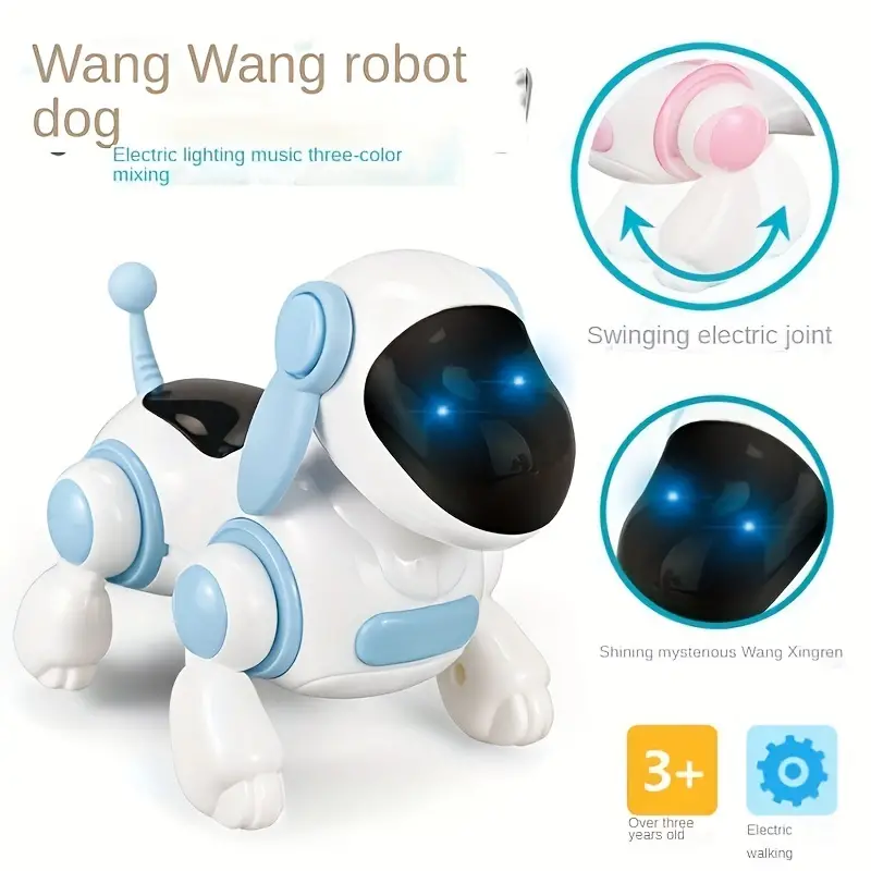 Electric Walking Mechanical Dog Toy Simulation Meeting, Calling, Moving, Music, Lighting, Intelligent Puppy Toy, Children's Electric Singing Dog Gift, Choice For Parent-child Companionship And Growth