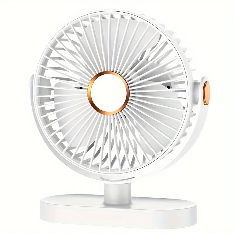 Upgraded Camping Mini Fan, Portable Personal Fan with LED Lights, 3000mah 5-Speeds 360° Rotating Silent Fan, USB Recharg with Hook, For Office, Home, Travel, Outdoor, Camping, Car Seat, Crib, Travel - Summer Gift