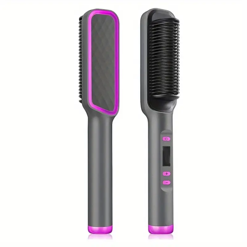 Preheated Hair Straightening Comb - Gentle On Hair, Effortless Straightening, Creates Curved Hairstyles For Women