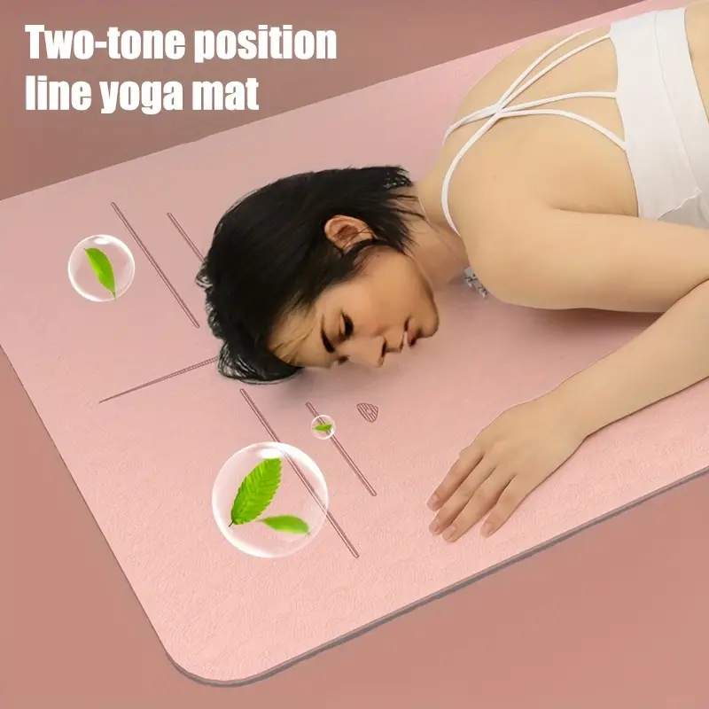 1pc Non-slip TPE Yoga Pilates Training Mat, Yoga Mats For Beginner, Home Fitness Accessories