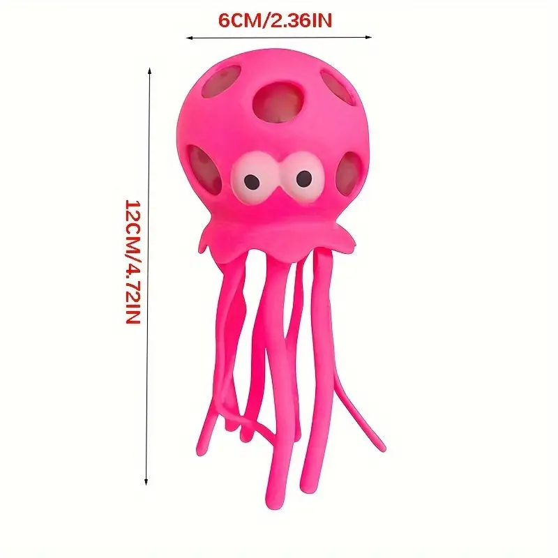 Octopus Squishy Stress Ball, Ocean Animal Squeeze Toy, Water Beads Ball, Sensory Ball Fidget Toy For Classroom Prizes, Squishy Toy, Bath Toy