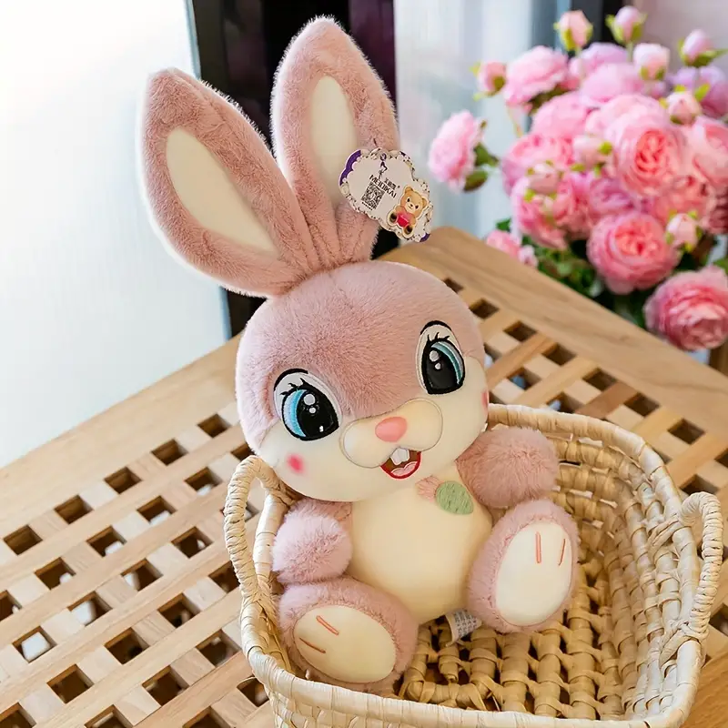 1pc 35cm/13.8inch Cute Bunny Plush Doll, Lovely Stuffed Animal Plush Toy For Easter