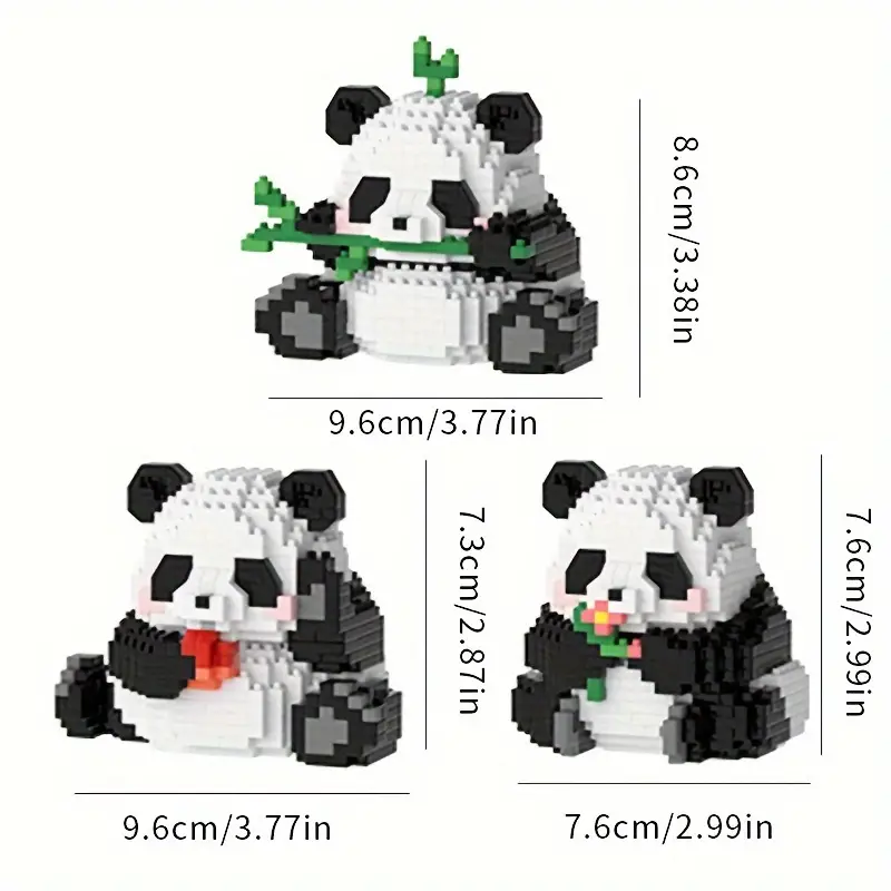 Panda Building Block Toys, A Box Of Two Ways To Play, Holiday Gift, Birthday Gift, Christmas Halloween Gift