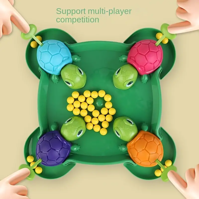 1 Set Hungry Little Turtle Game, Parent-child Interaction Multiplayer Play Desktop Game Educational Toy, gaming gift