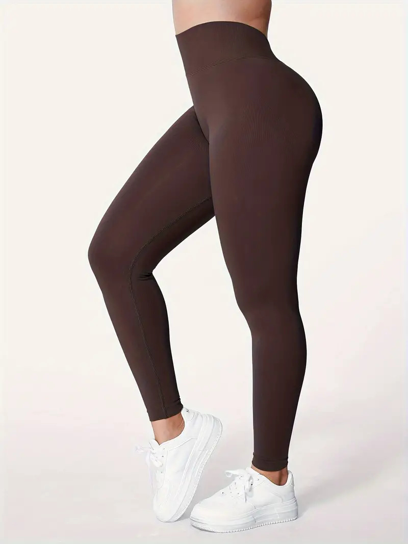 Women's High-Waist V-Back Lift Leggings, Fashion Style Workout Tights with Cross Back Detail, Squat Proof Gym Yoga Pants