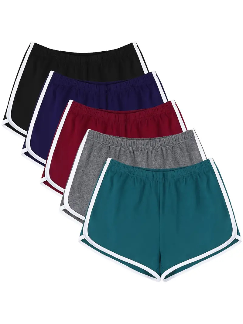 5pcs Womens Yoga Shorts - Ultra-Soft & Stretchy Seamless Shorts for Summer Activewear, Perfect for Fitness, Gym & Outdoor Fun