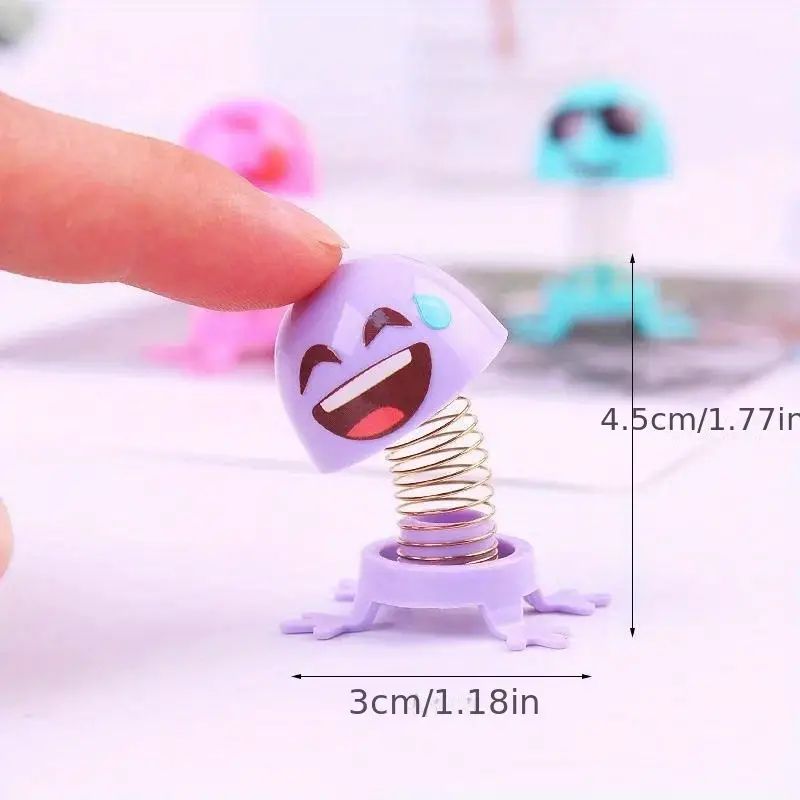 20pcs Cute Mini Spring Bounce Ball Toy Treat Birthday Guest Gift Baby Shower Party Favor Jumping Finger Game Pinata Stuffers