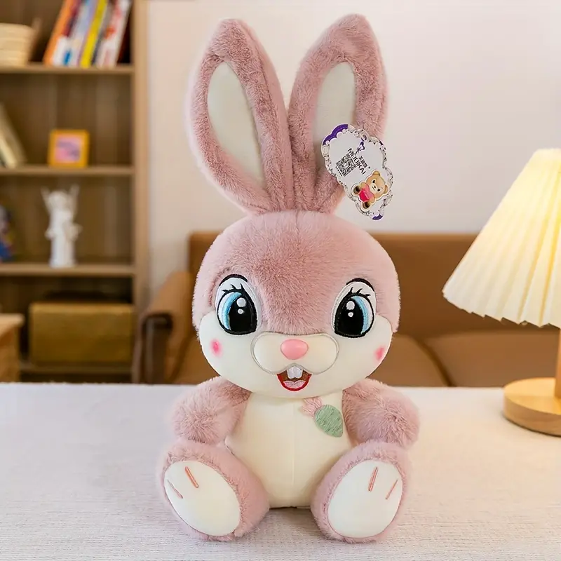 1pc 35cm/13.8inch Cute Bunny Plush Doll, Lovely Stuffed Animal Plush Toy For Easter