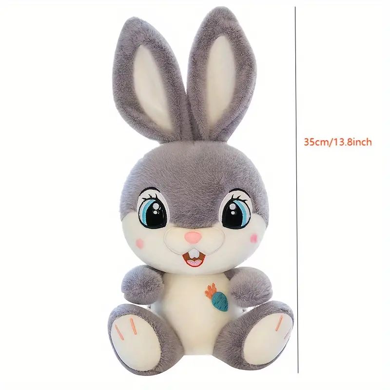 1pc 35cm/13.8inch Cute Bunny Plush Doll, Lovely Stuffed Animal Plush Toy For Easter