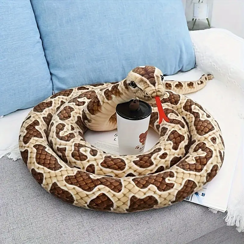 Giant Snake Plush Toy, Big Cobra, Oversized Stuffed Animal Toys Gifts For Kids