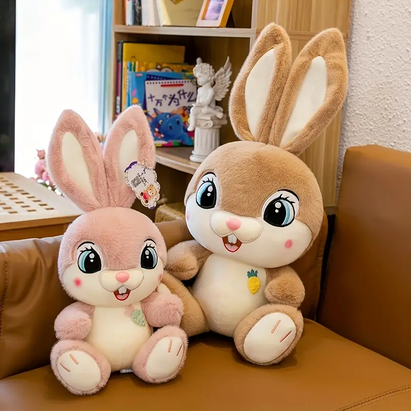 1pc 35cm/13.8inch Cute Bunny Plush Doll, Lovely Stuffed Animal Plush Toy For Easter