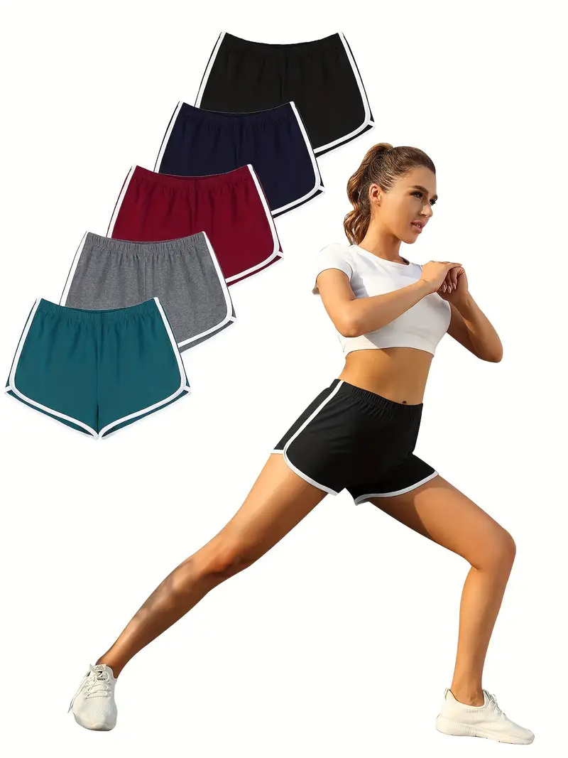 5pcs Womens Yoga Shorts - Ultra-Soft & Stretchy Seamless Shorts for Summer Activewear, Perfect for Fitness, Gym & Outdoor Fun