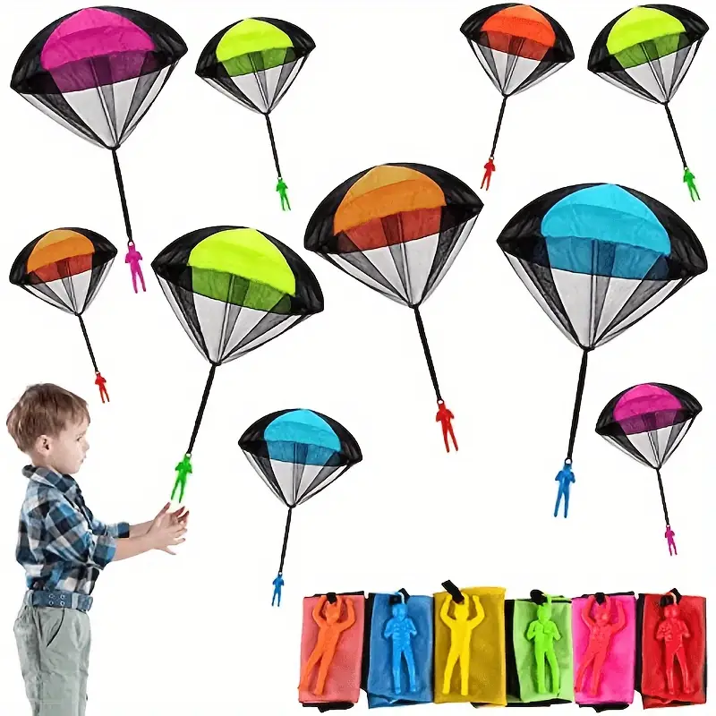 1pc Hand Throws A Parachute Toy Soldier Parachute Outdoor Toys 15.5CM