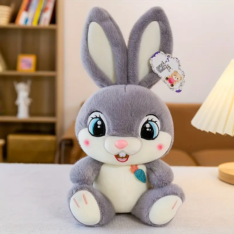 1pc 35cm/13.8inch Cute Bunny Plush Doll, Lovely Stuffed Animal Plush Toy For Easter