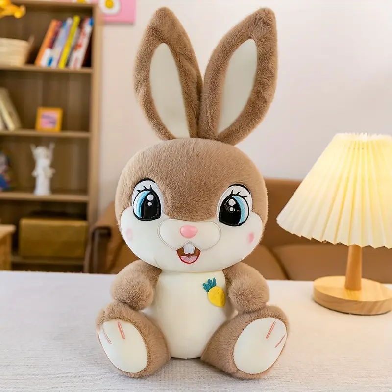 1pc 35cm/13.8inch Cute Bunny Plush Doll, Lovely Stuffed Animal Plush Toy For Easter