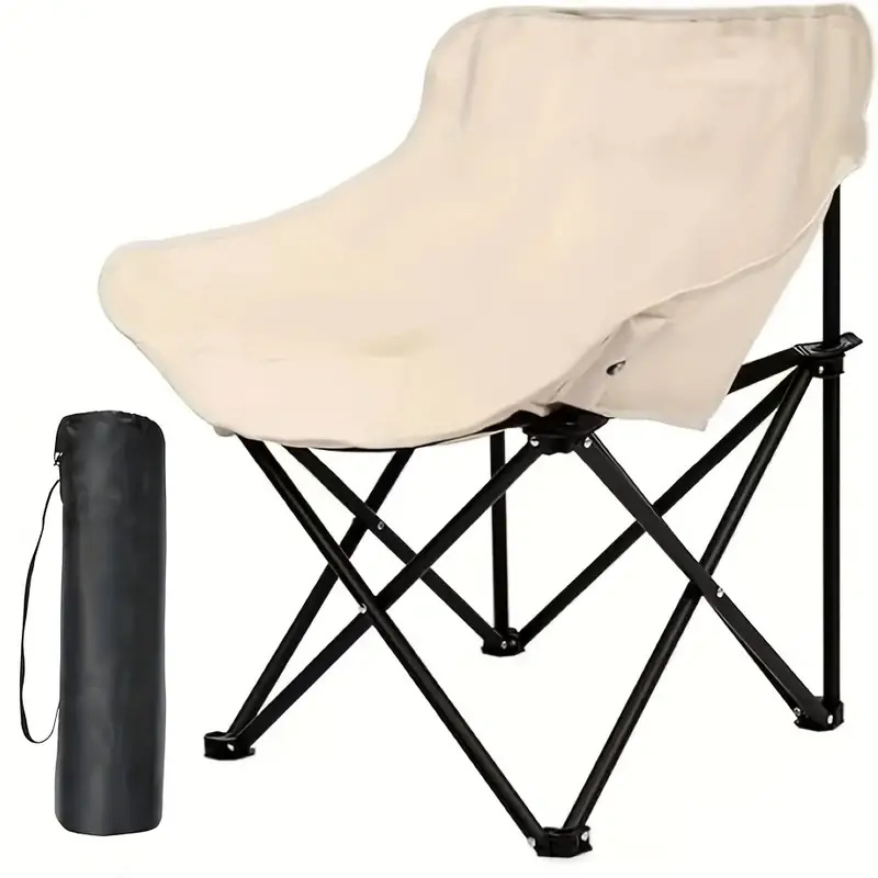 Camping chair, lawn chair, portable folding chair, suitable for camping, beach, travel picnic