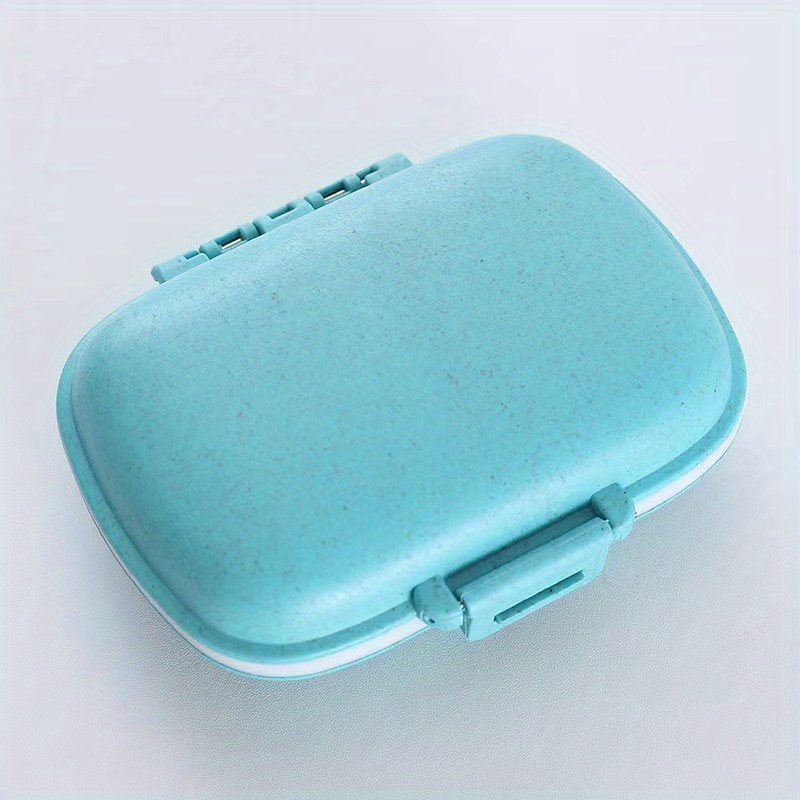 1pc Portable Pill Box For Travel, 8 Compartments For Medicine And Vitamins, Fits In Pocket Or Purse, Secure Storage For Daily Doses