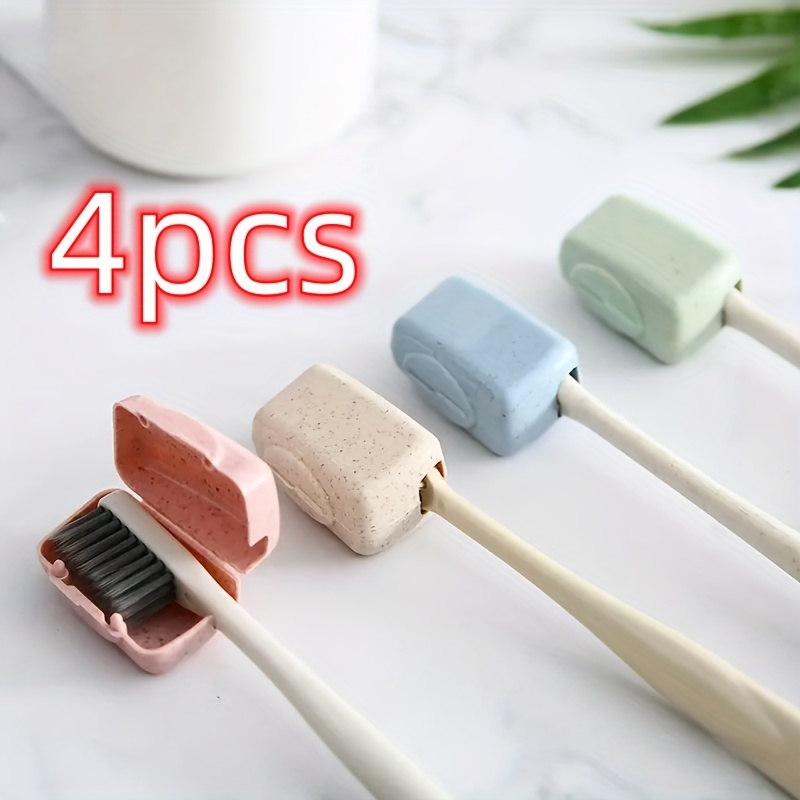 4-Pack Universal Travel Toothbrush Covers: Hygienic, Easy-to-Use & Portable Protection!