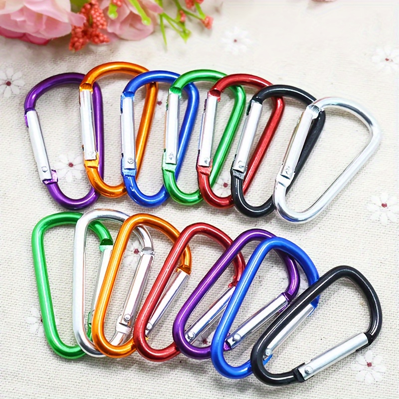 10pcs Heavy Duty Alloy Carabiners, Durable Clip Buckle, Perfect For Camping, Hiking, And Climbing