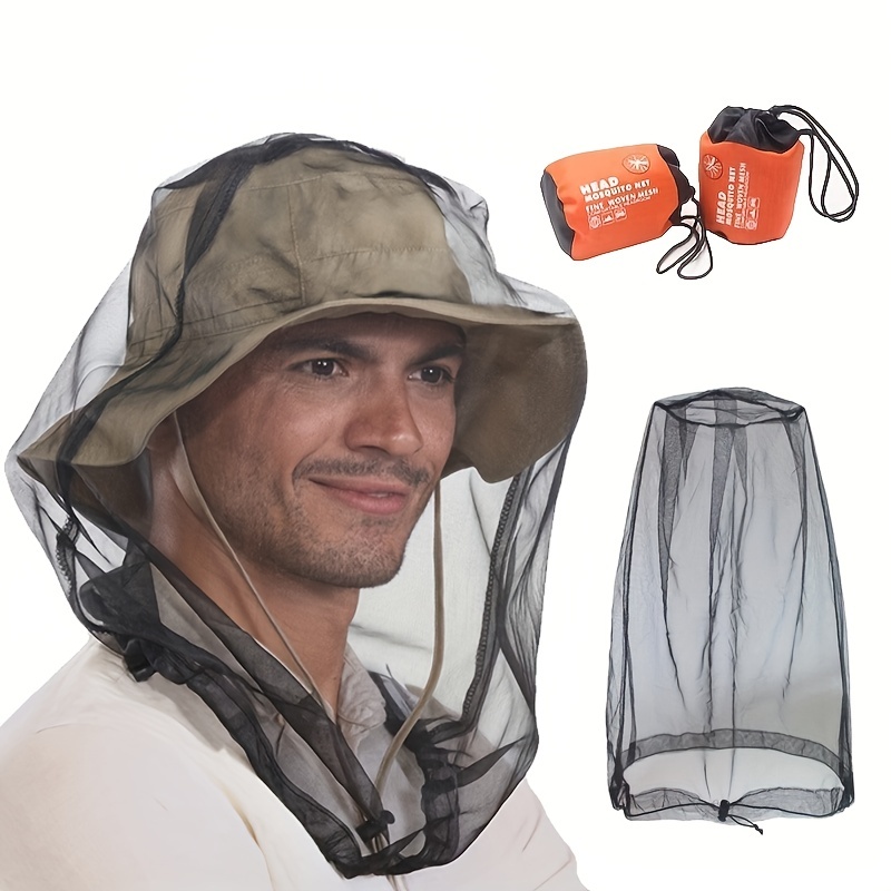 1pc Premium Mosquito Head Net, Ultra Large & Long, Extra Fine Holes, Mesh, Insect Netting, Bug Face Shield, Soft Durable Fly Screen, Protection