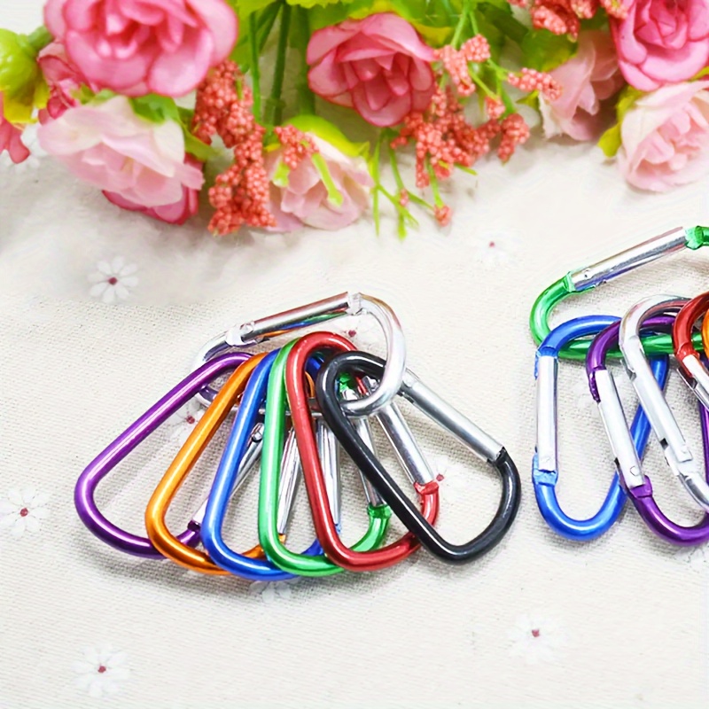 10pcs Heavy Duty Alloy Carabiners, Durable Clip Buckle, Perfect For Camping, Hiking, And Climbing