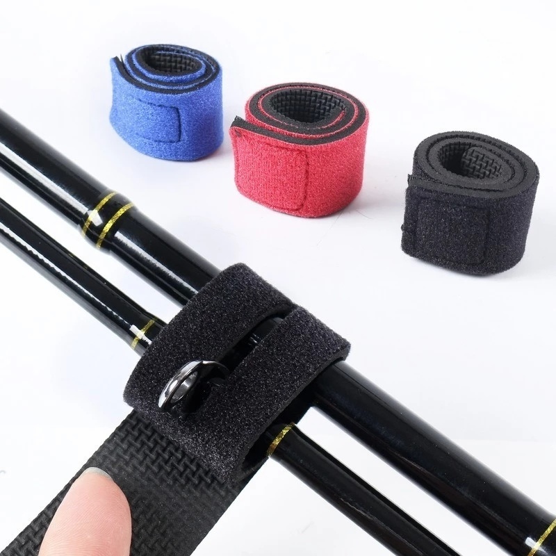 10pcs Universal Fishing Rod Belts Ties - Durable Adjustable Straps for Spinning & Fly Rods - Premium Quality Secure Holders, Tackle Accessories Set with Quick Release Feature