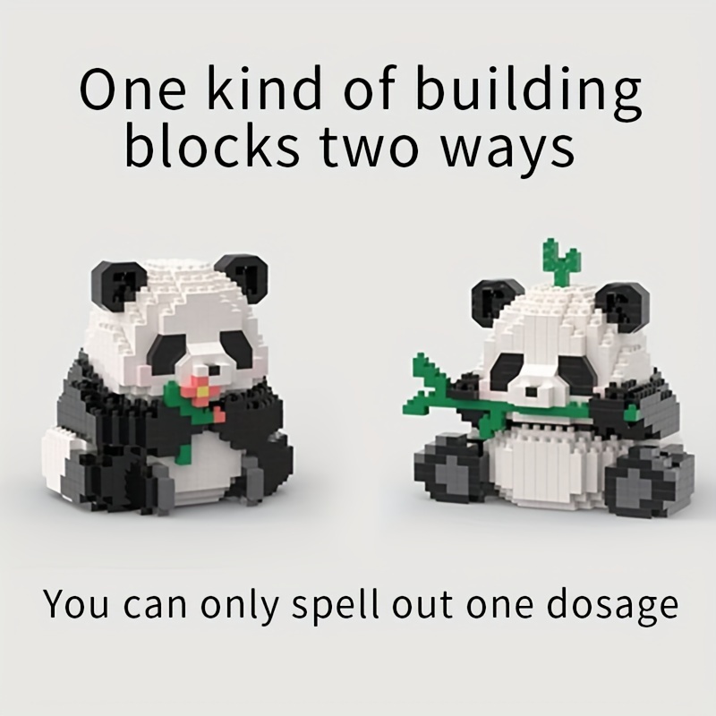 Creative Panda Building Blocks - 2-in-1 Play & Learn Set, Perfect Gift for Birthdays and Holidays