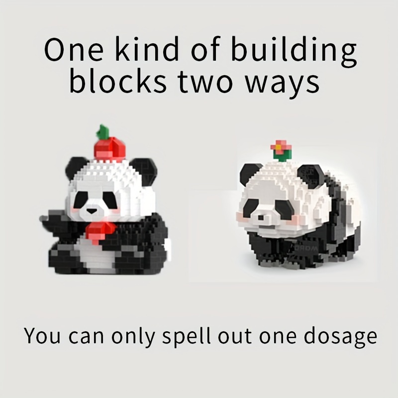 Creative Panda Building Blocks - 2-in-1 Play & Learn Set, Perfect Gift for Birthdays and Holidays