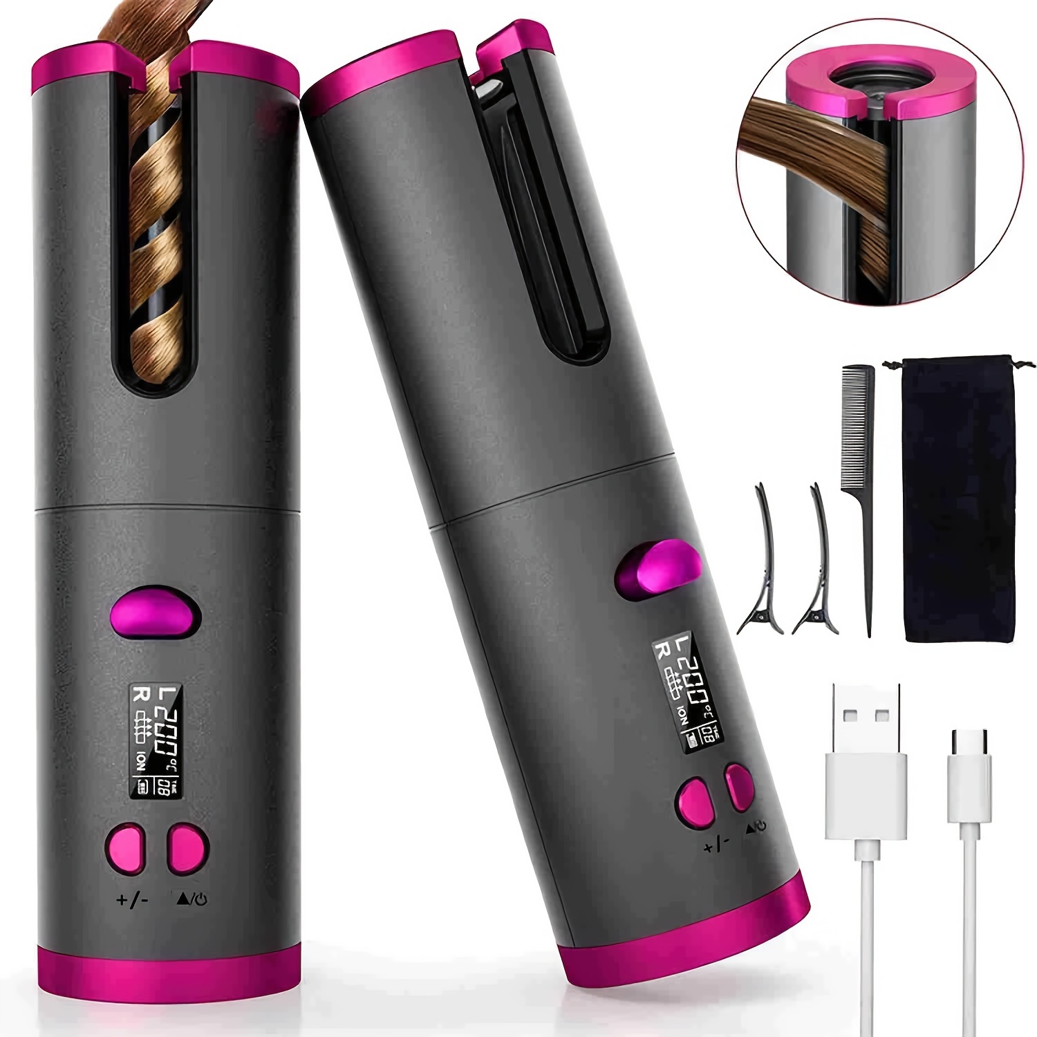 Automatic Hair Curler, Cordless Portable Rotating Curling Wand, Gifts For Women, Mother's Day Gift