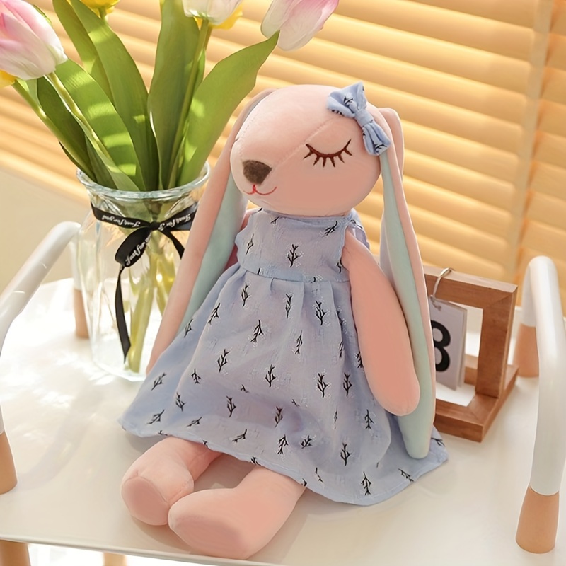 35CM Adorable Bunny Plush Toy Doll - Super-Soft & Huggable Stuffed Animal, Perfect for Kids Christmas Gifts & Teenagers Bedrooms, Heartwarming Collectible Companion