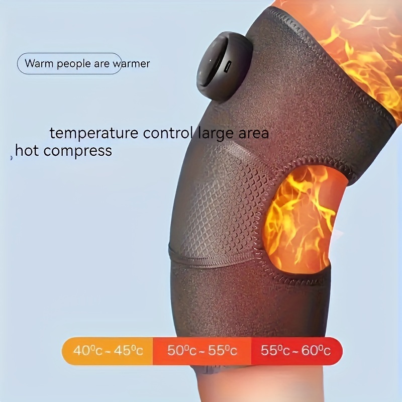 1PC Heated Knee Massager Shoulder Brace, 3-In-1 Heated Knee Elbow Shoulder Brace Wrap, Knee Heating Pad, Adjustable Heating Modes, Heating Pad For Knee Elbow Shoulder Relax Leg Warmers