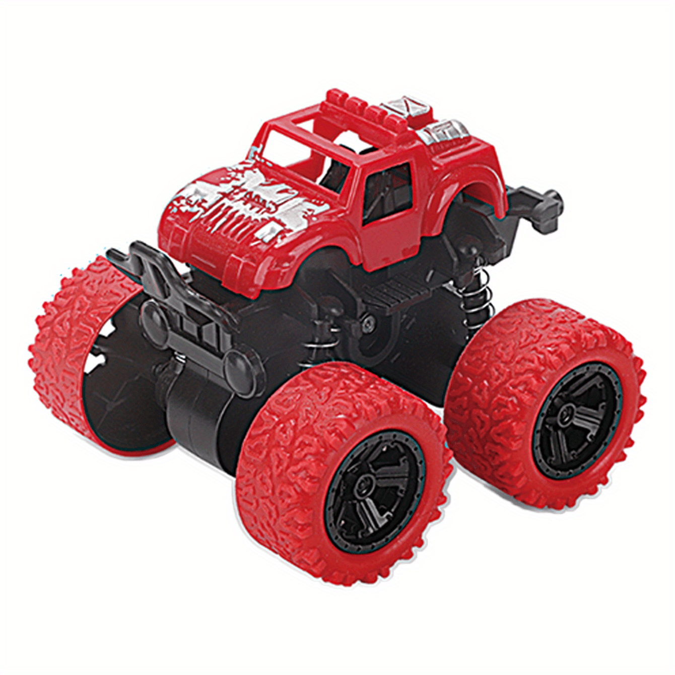 1pc Cool Inertial Four-Wheel Drive Stunt Car - 360° Rotatable, Weather Resistant, ABS Material, Push-to-Operate, Wind-Powered, Wireless-Free, Perfect for Halloween, Christmas, Thanksgiving Gift-Giving