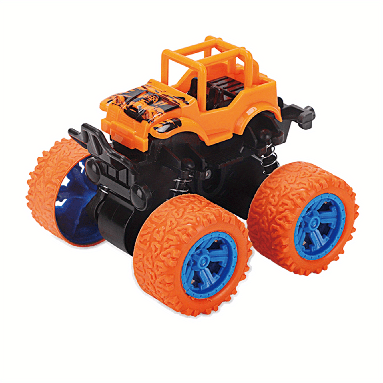 1pc Cool Inertial Four-Wheel Drive Stunt Car - 360° Rotatable, Weather Resistant, ABS Material, Push-to-Operate, Wind-Powered, Wireless-Free, Perfect for Halloween, Christmas, Thanksgiving Gift-Giving