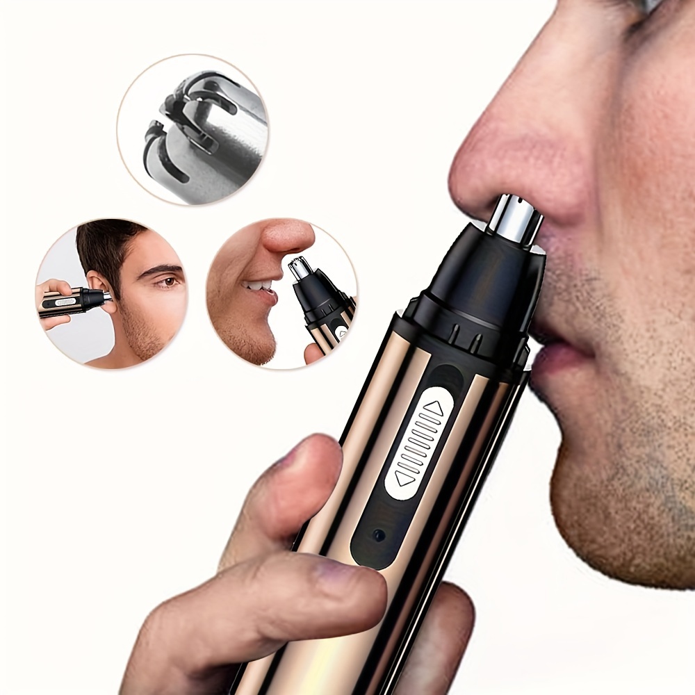 V-Vimika 4V Rechargeable Stainless Steel Electric Nose and Ear Hair Trimmer with Eyebrow Shaver - Quiet Mute Motor, USB Charging, Lithium Battery, Easy to Use for Men and Women - Perfect Fathers Day GiftV-Vimika 4V Rechargeable Stainless Steel Electric No